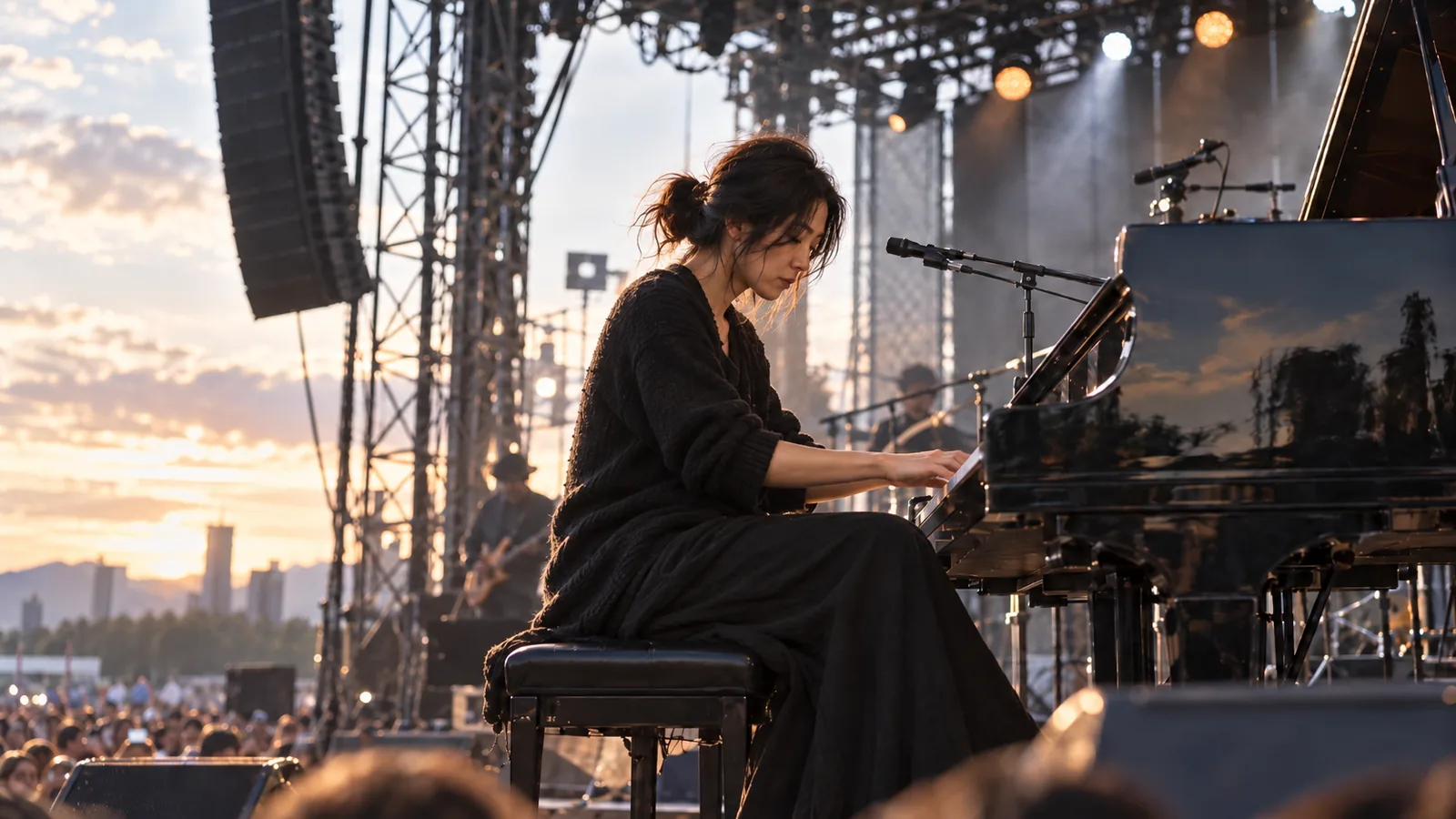 Festival-stage performance scene featuring YUNA VALE.